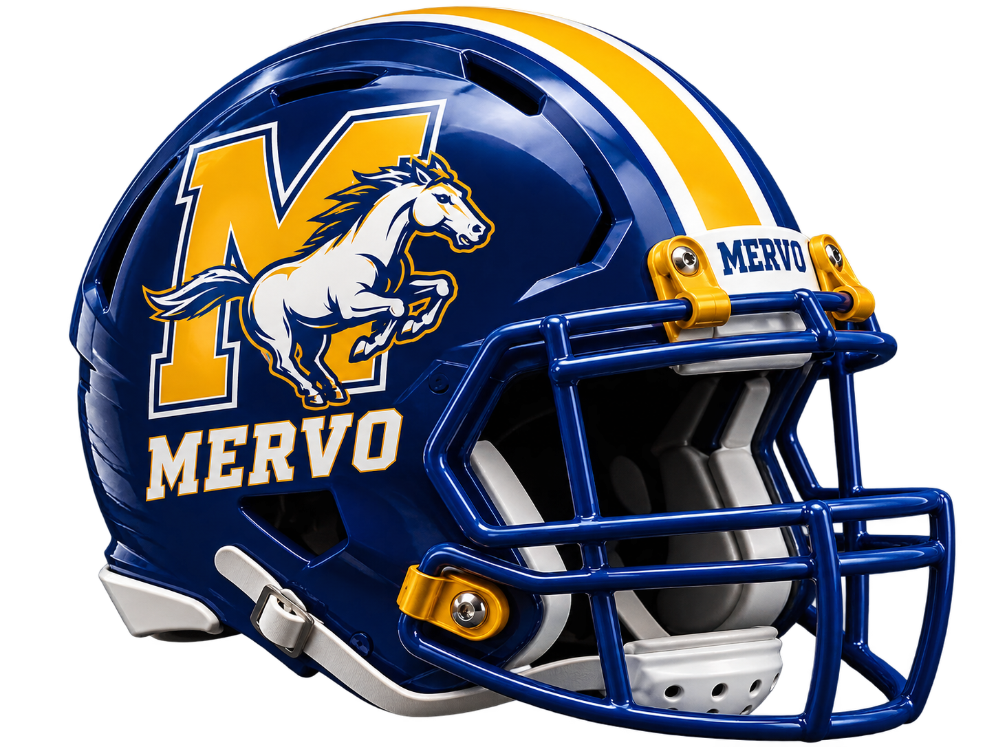 Mervo Mustangs helmet